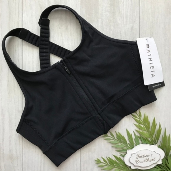 athleta front zip stealth bra